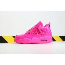 Cheap Kid Air Jordan 4 Shoes All Pink Purple